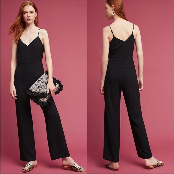 By Anthropologie Black The Essential Slim Jumpsuit Women's Size US 4 - Picture 12 of 12